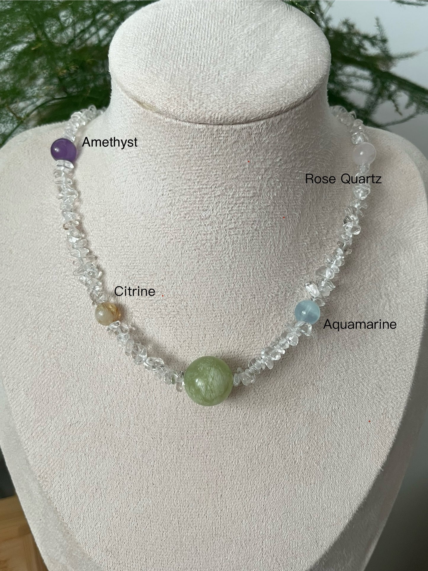 Handmade Choker with 16mm Green Serpentine Jade (Xiu Jade) | 岫玉青提奶盖单珠锁骨链