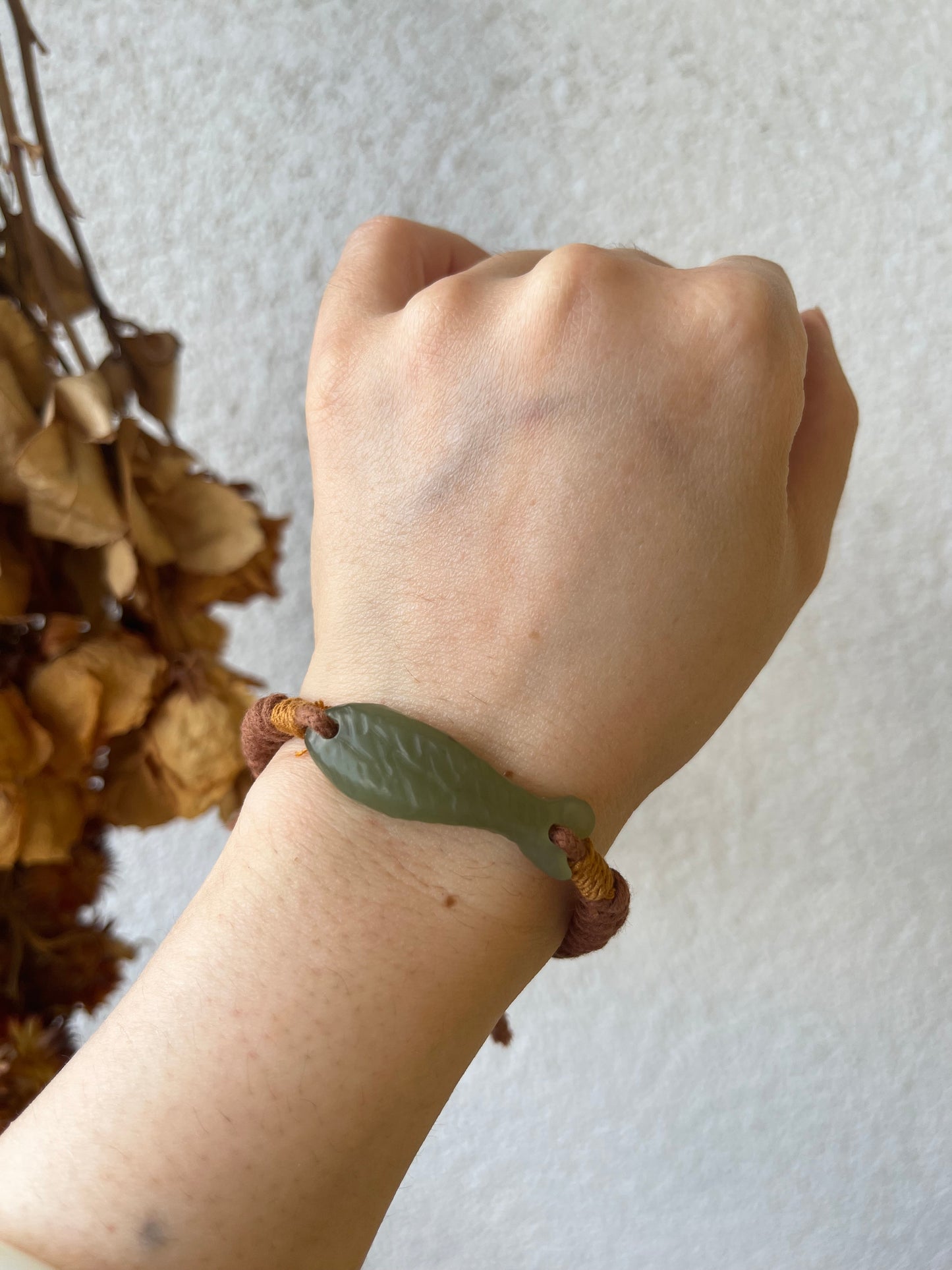 Handmade Hetian Jade Fish Bracelets