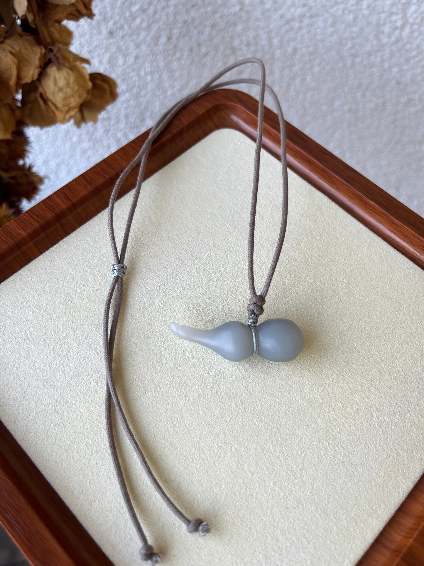 Hand Carved Hetian Jade Hulu Pendants