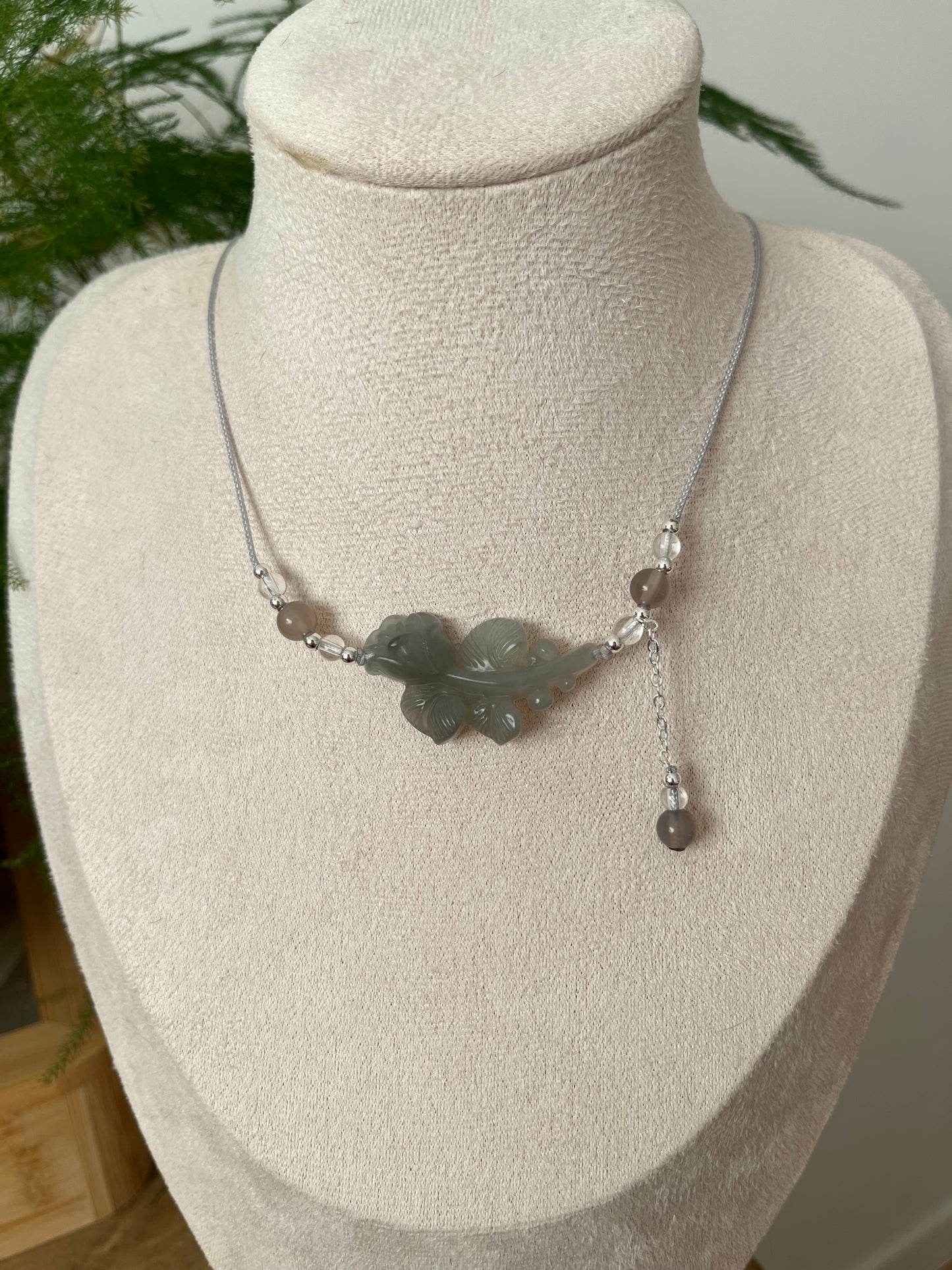 Xiu Jade Rose Necklace | 岫玉玫瑰锁骨项链