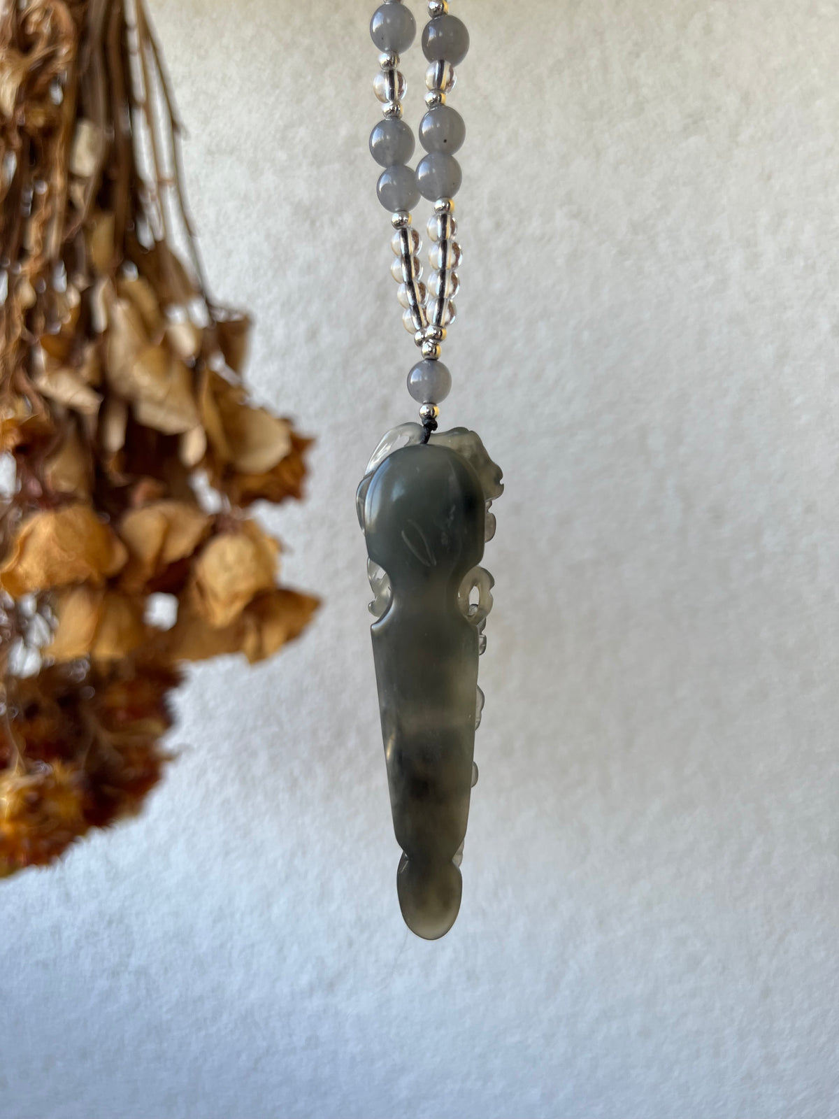 Hand Carve Xiu Jade Plum Blossom on a Guqin Instrument