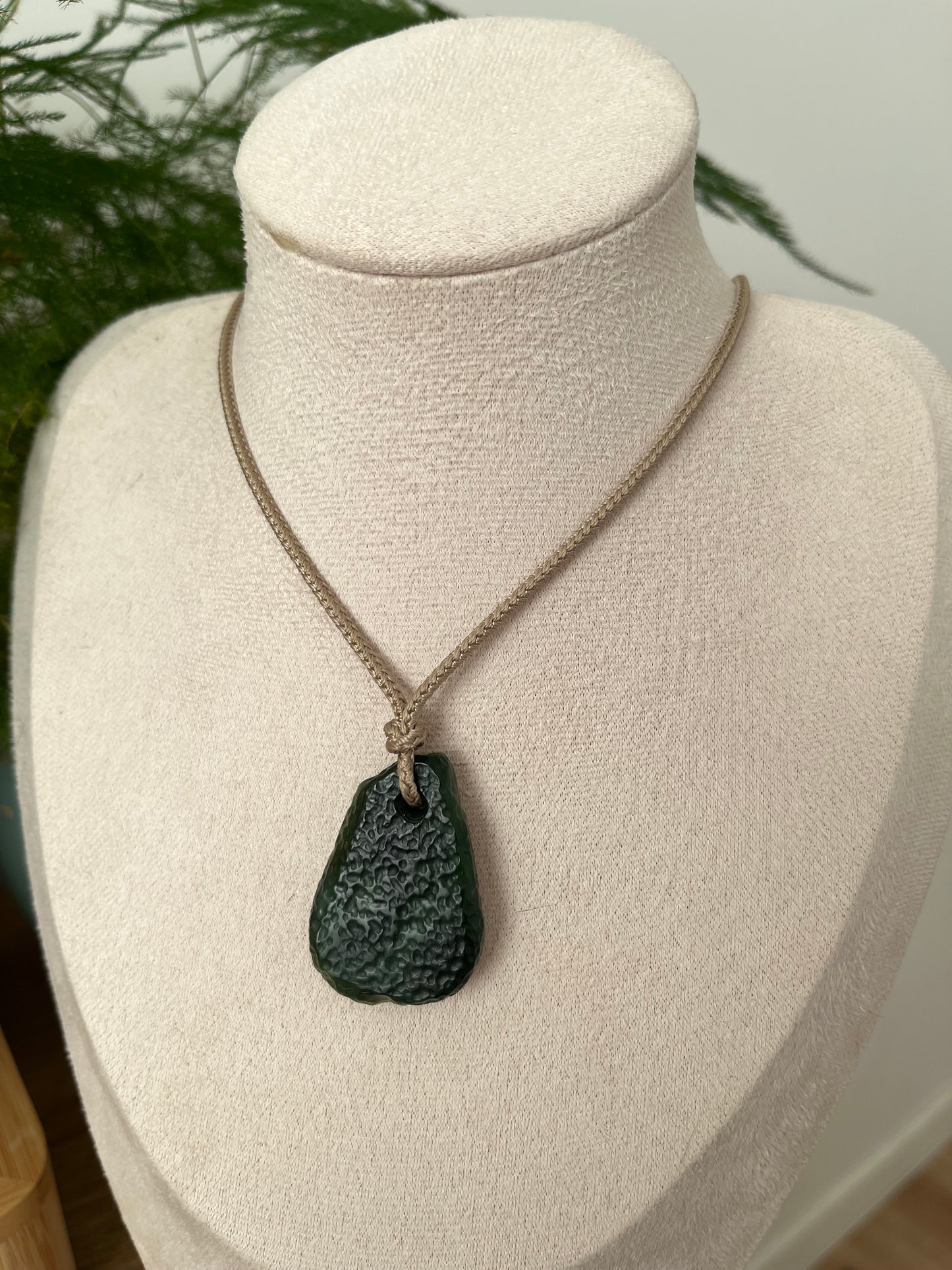 Antique-style Green Hetian Jade Irregular Shaped  Pendant
