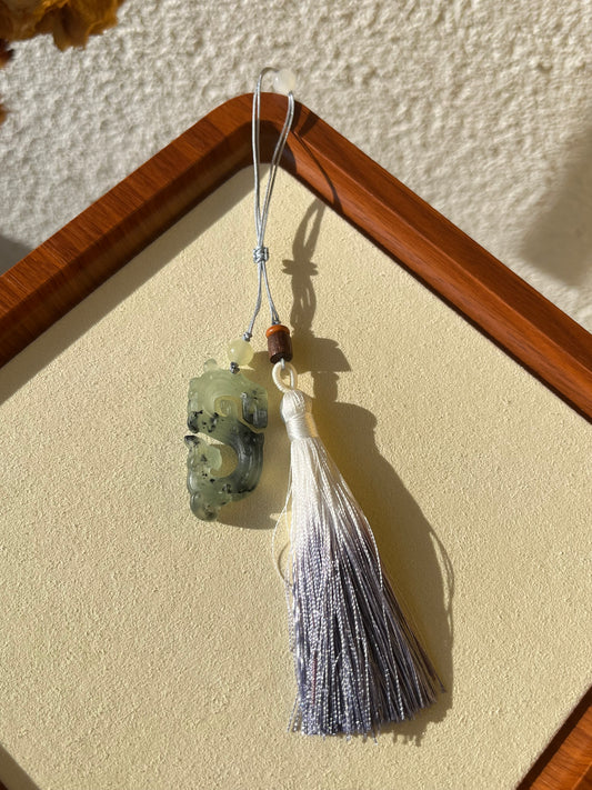 Xiu Jade Ancient Style Dragon Bag Charm