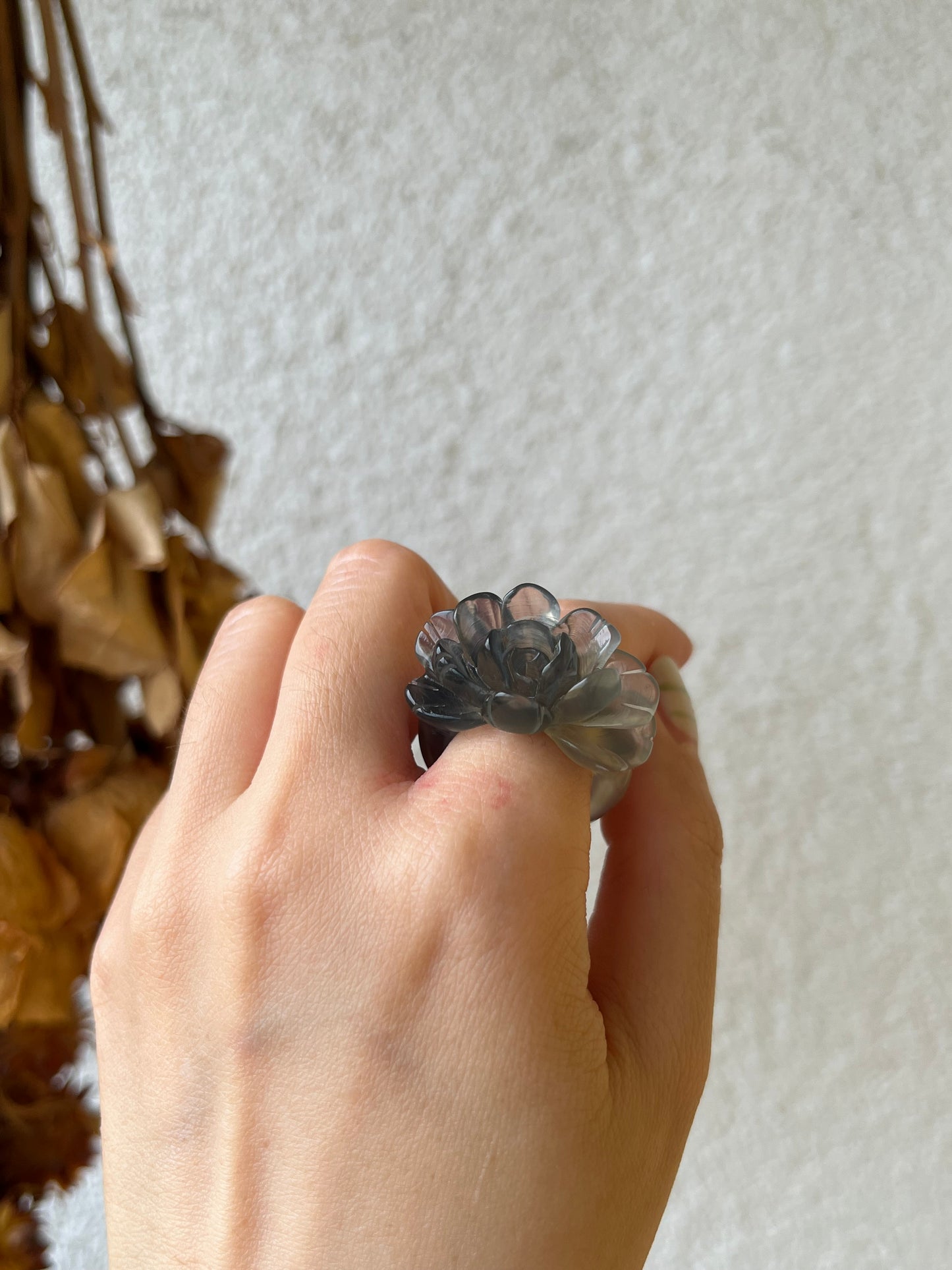 Hand Carved Xiu Jade Rings