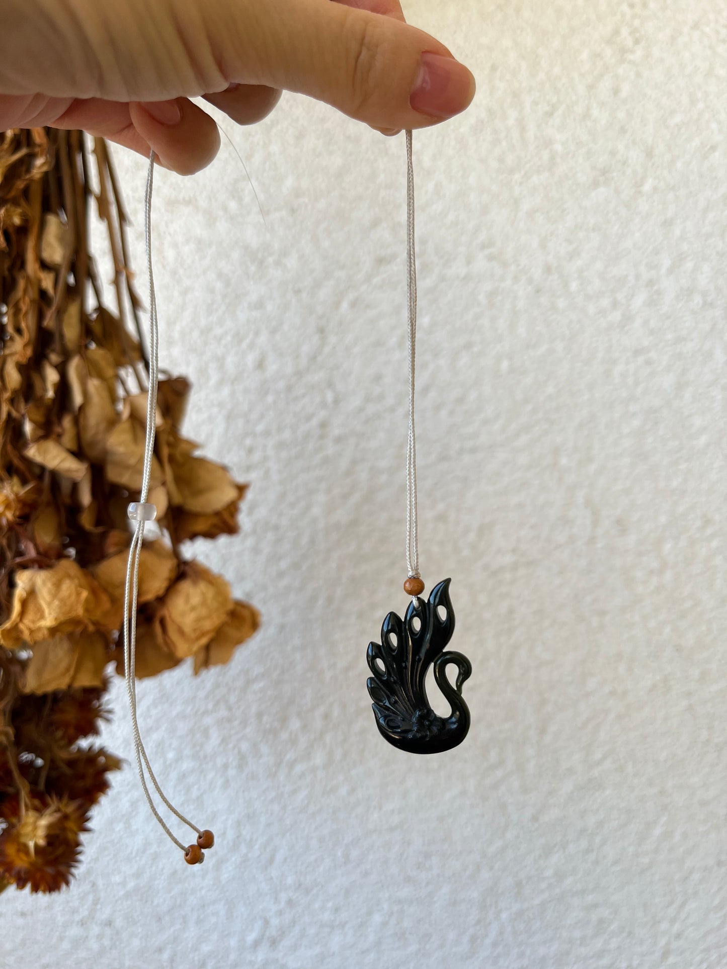 Dark Green Hetian Jade Swan | 和田青玉天鹅