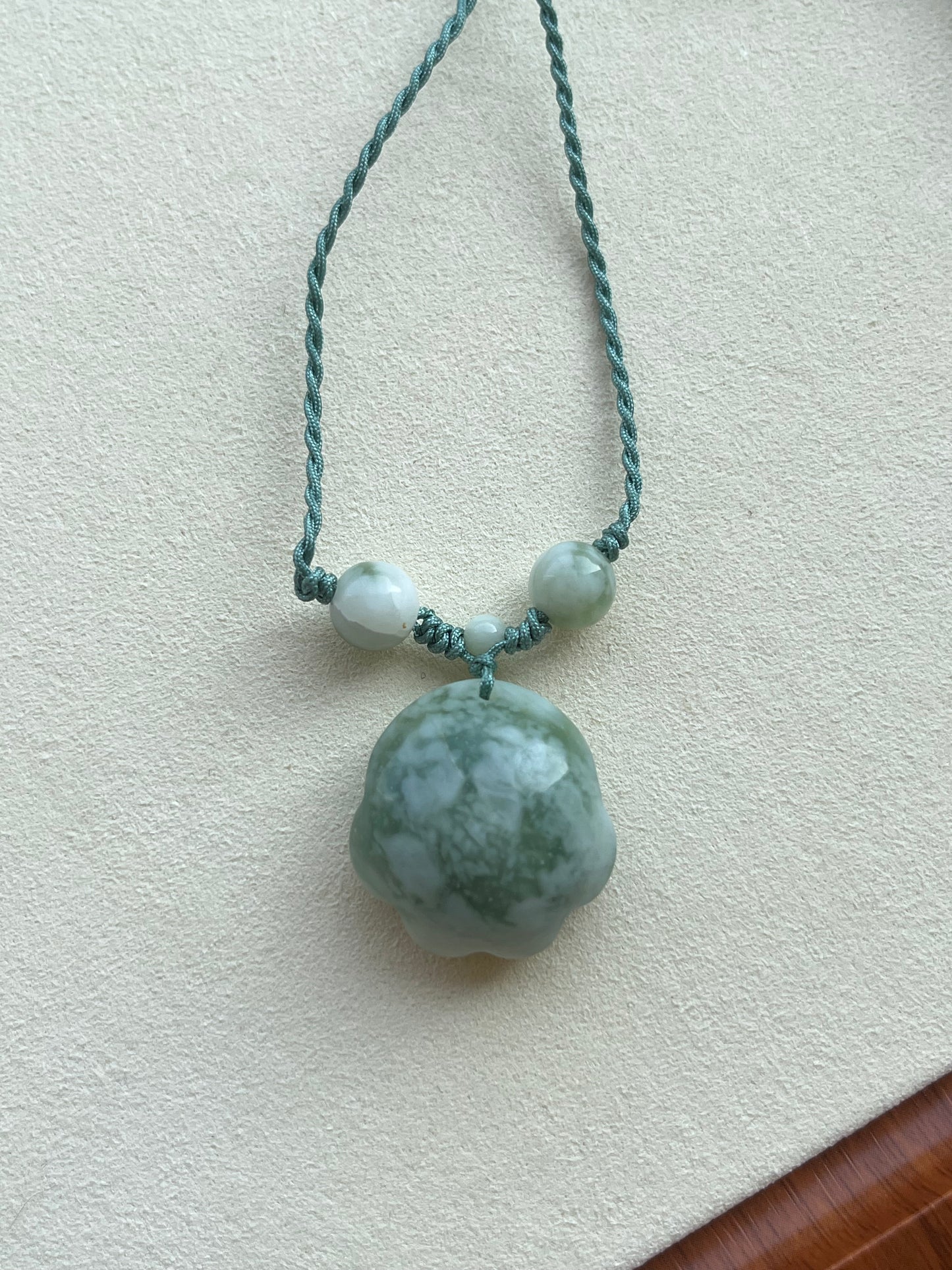 Xiu Jade Bangle and Cat Paw Necklace