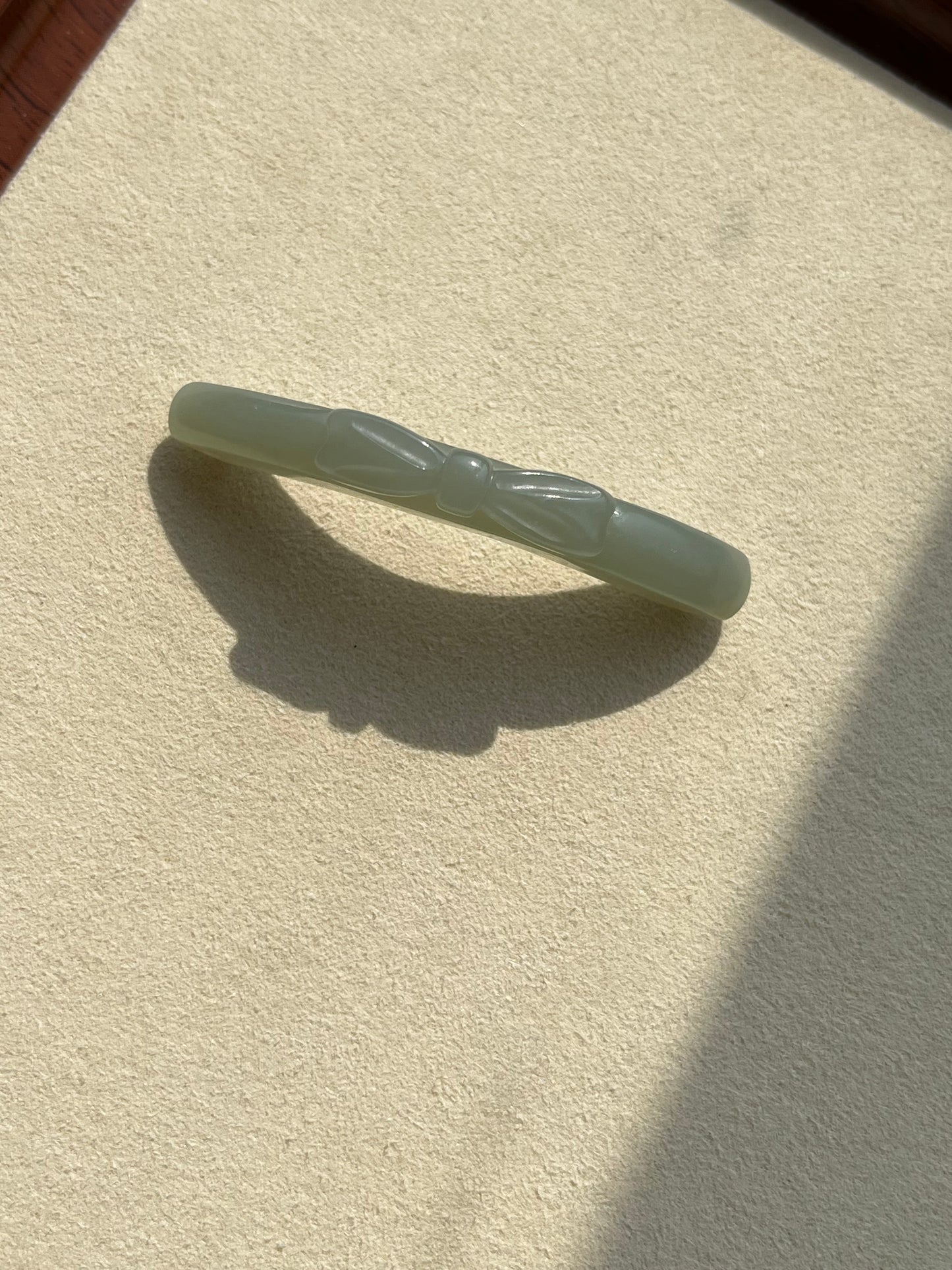 Blue Hetian Jade Bow Bracelet | 设计款和田且末蓝蝴蝶结手绳