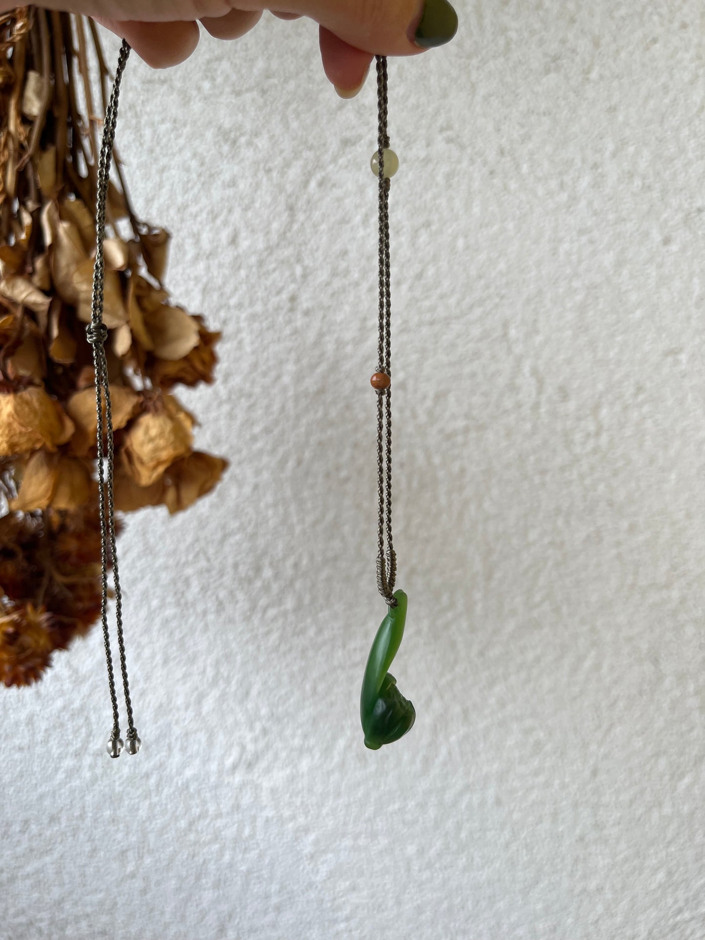 Hand Carved Green Hetian Jade Lotus