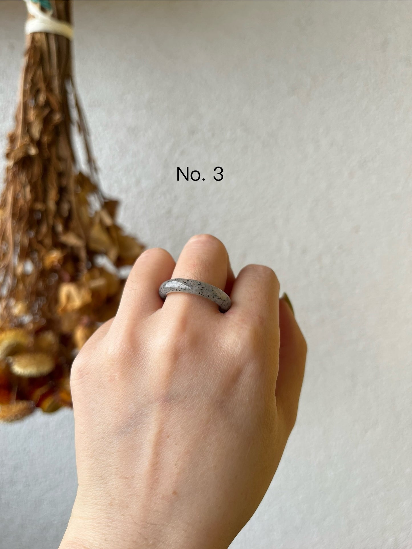 Qinghua Hetian Jade Rings | 和田点墨青花戒圈