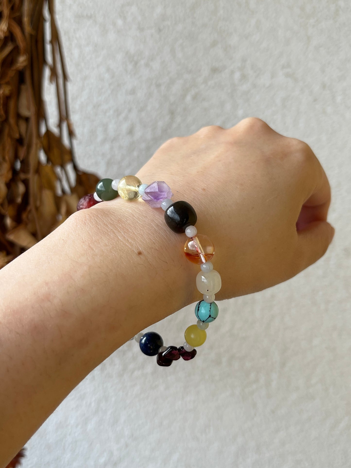 Multi Gemstone Beads Beaded Bracelet, 多宝手串