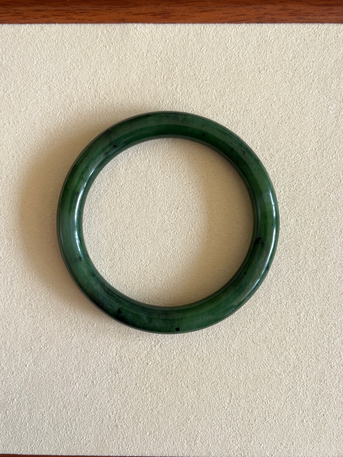 Green Hetian Jade Bangle 57mm