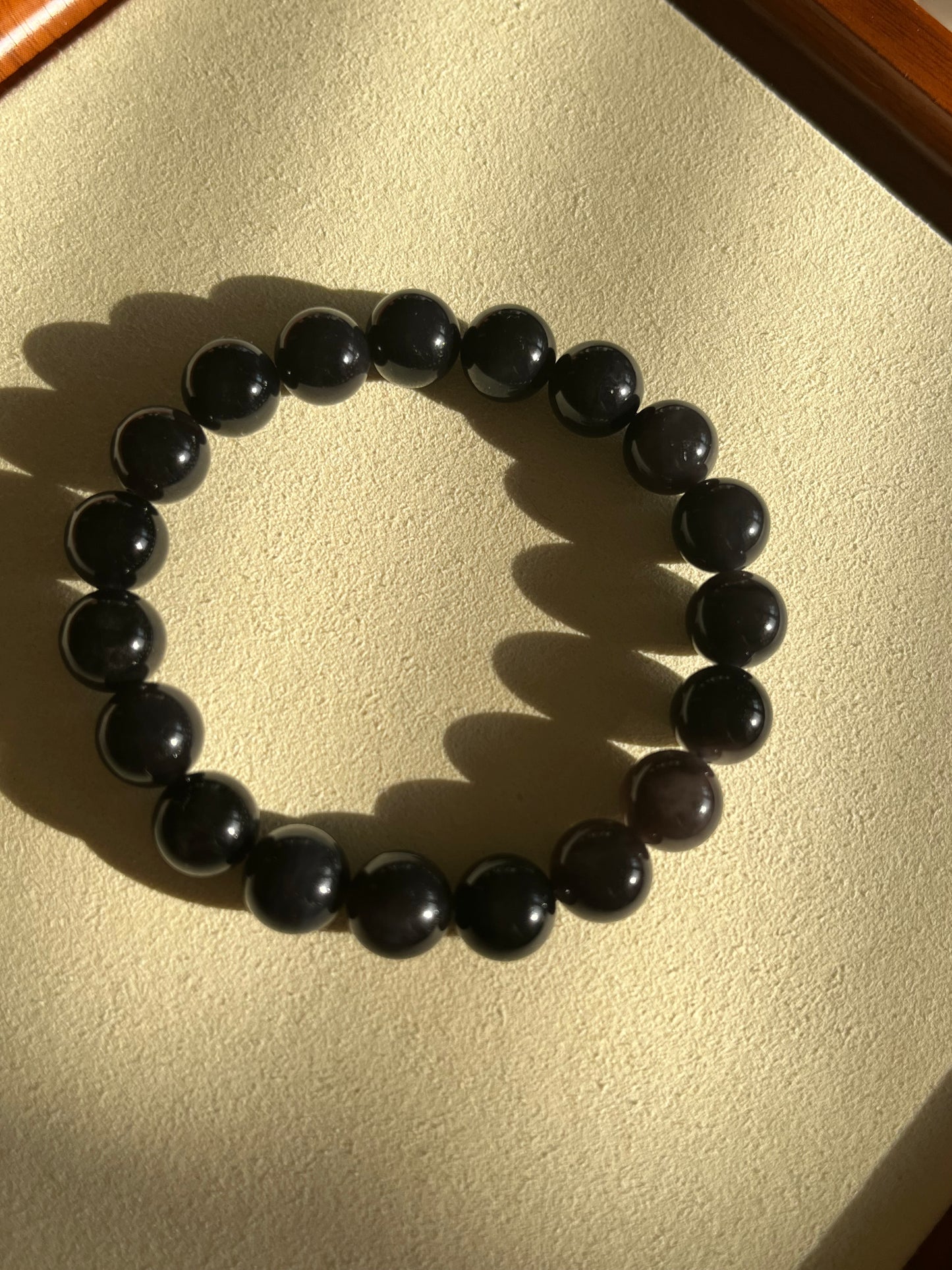 10mm Imperial (Dark) Purple Hetian Jade Bracelet | 和田帝王紫手串