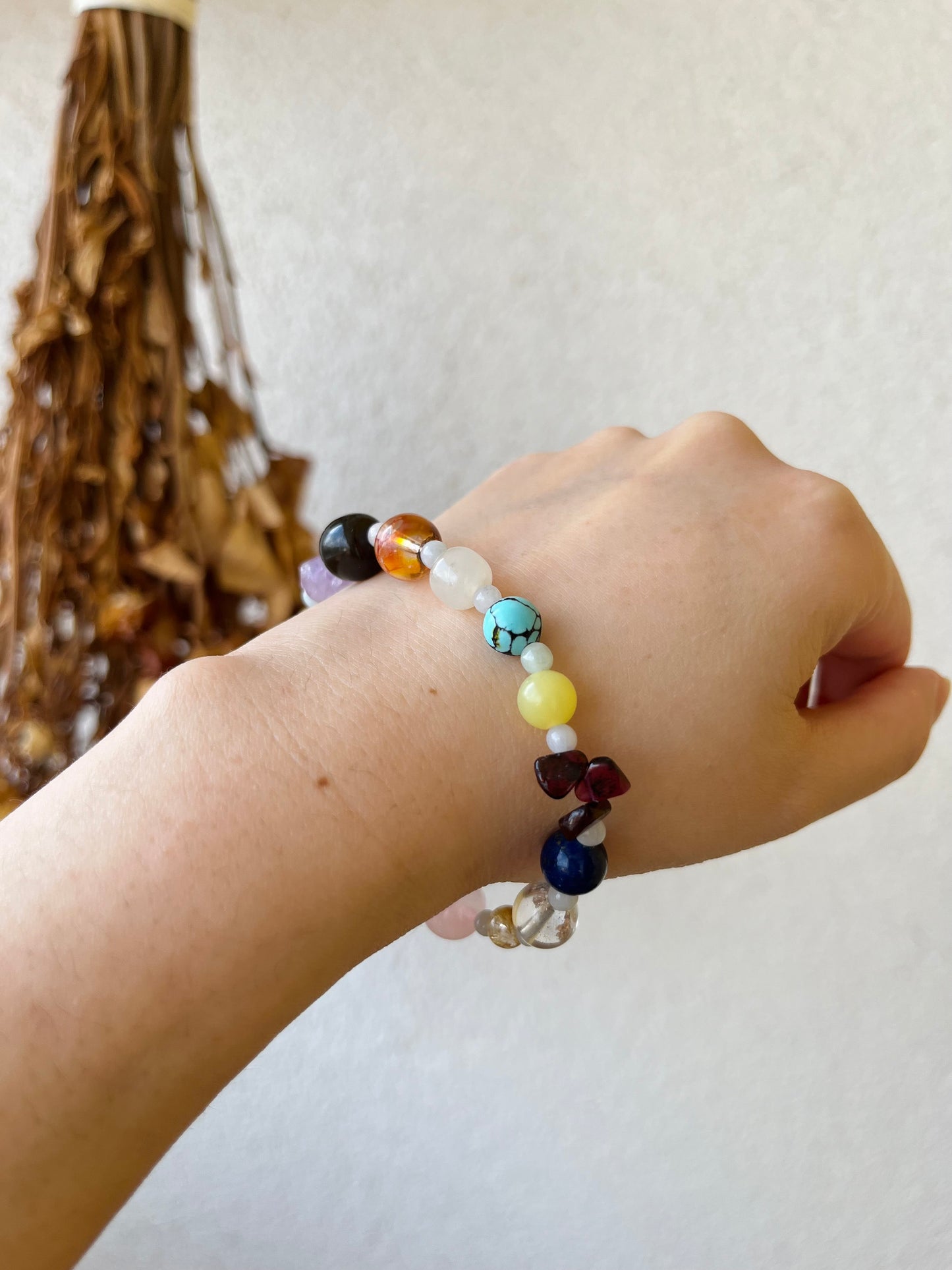 Multi Gemstone Beads Beaded Bracelet, 多宝手串