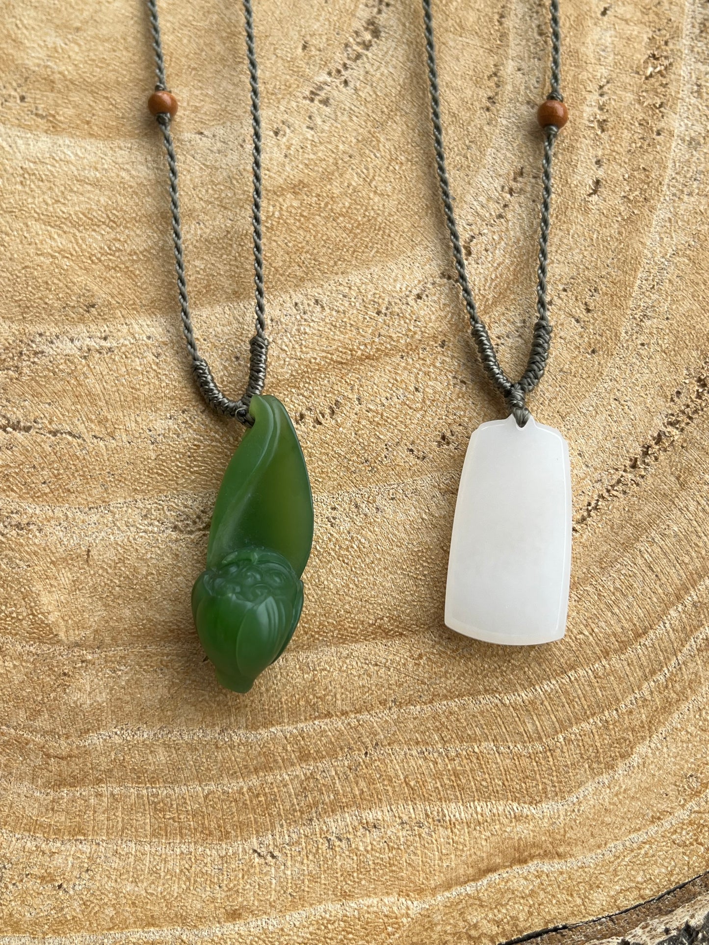 Hand Carved Green Hetian Jade Lotus