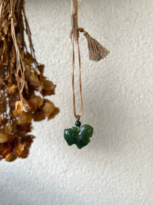 Green Hetian Jade Horse Pendant