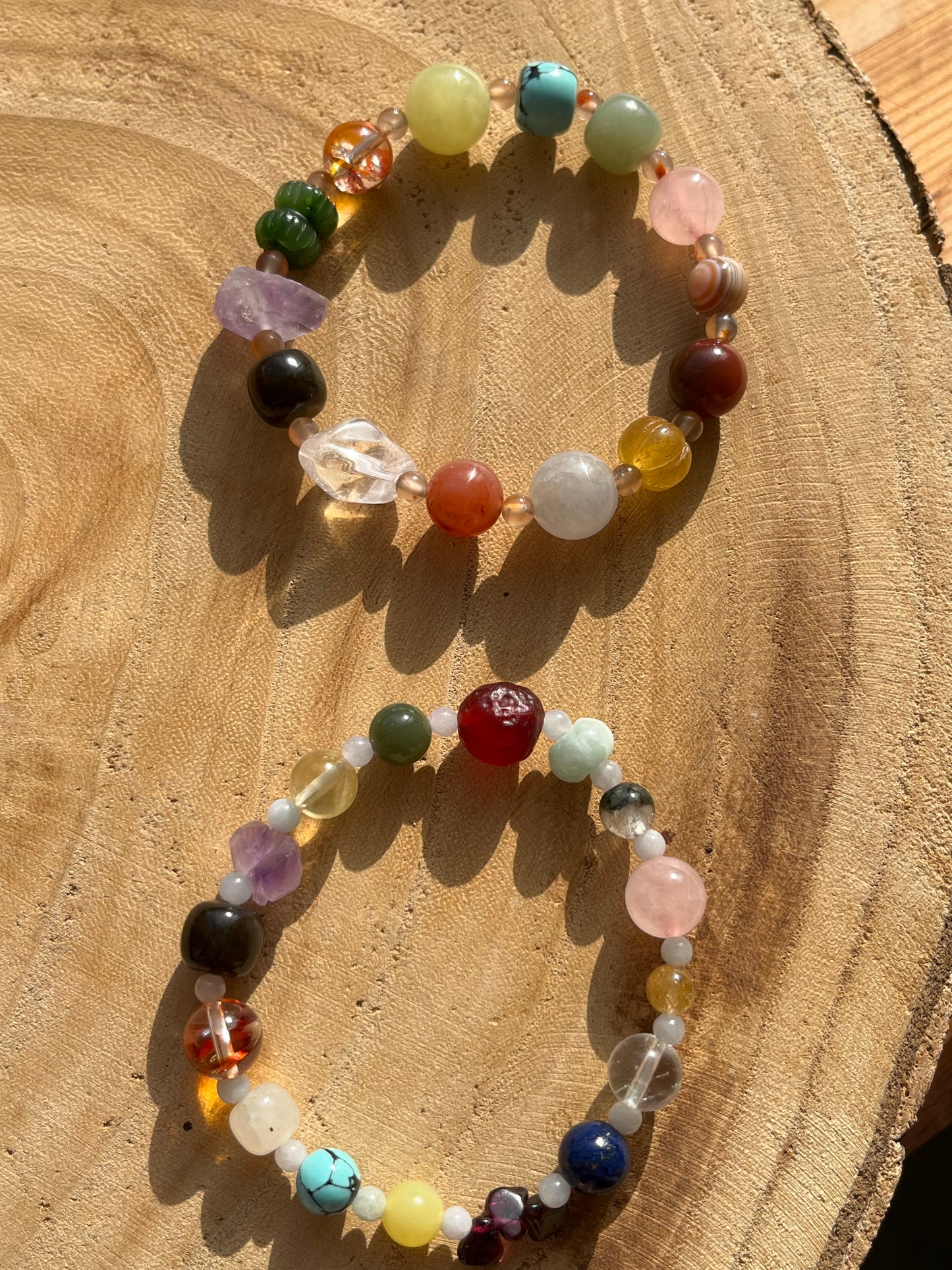 Multi Gemstone Beads Beaded Bracelet, 多宝手串