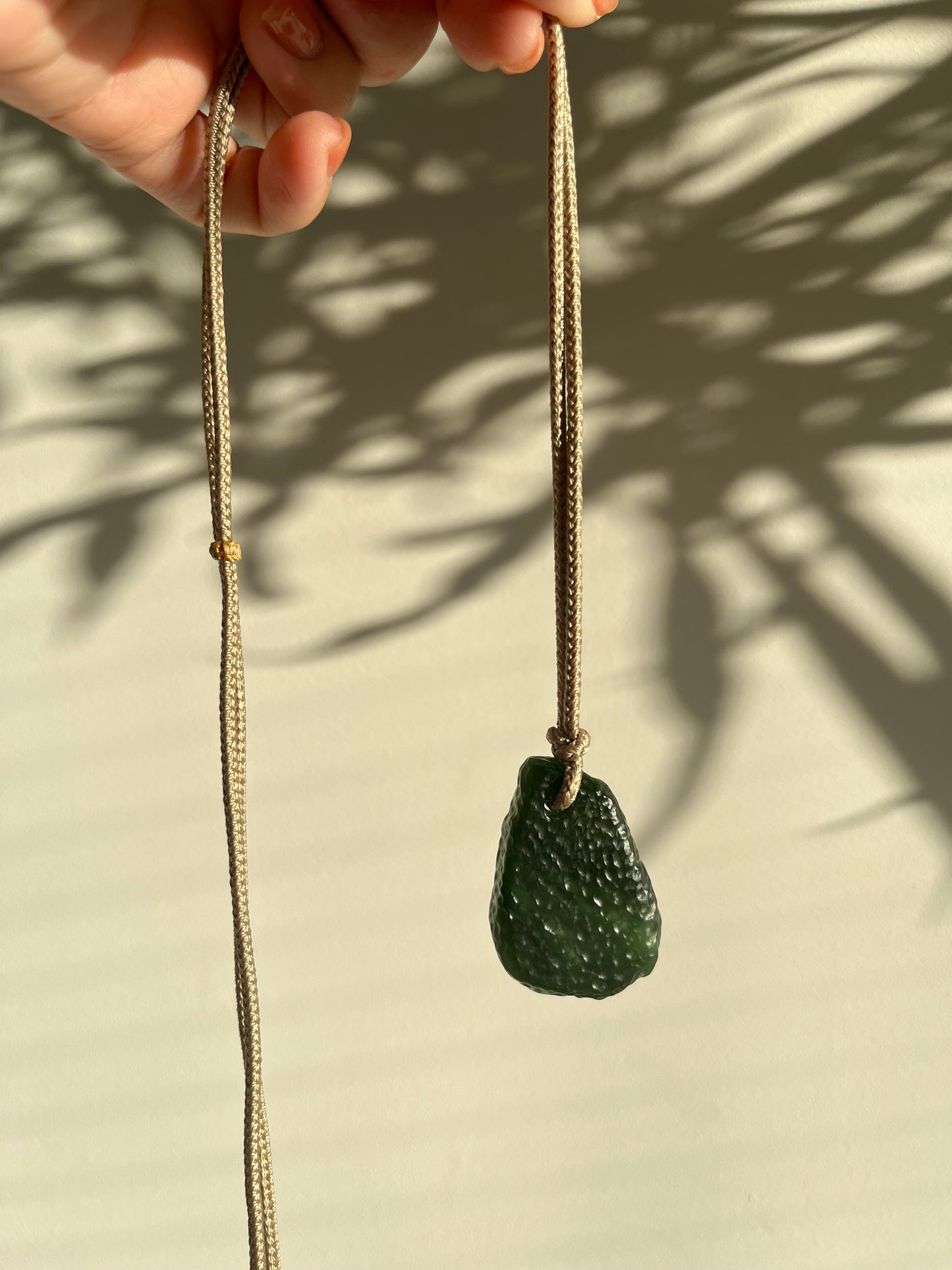 Antique-style Green Hetian Jade Irregular Shaped  Pendant